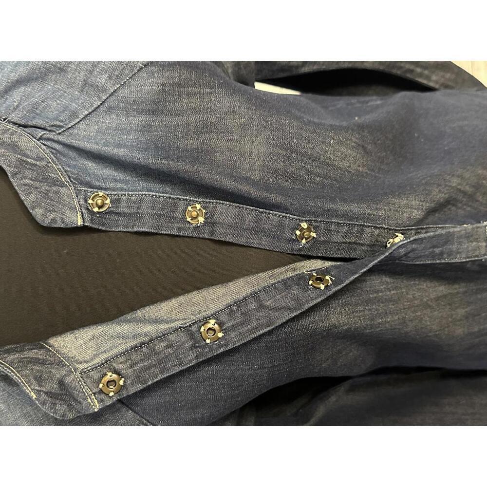 AG Adriano Goldschmied cotton chambray long sleeve popover shirt/top Size XS - Picture 4 of 7